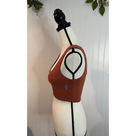 Free People FP Movement Sports Bra Wide Strap Crop Top Size XS/S Brown - Picture 7 of 15